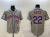 Men's New York Mets #22 Juan Soto Grey 2025 Spring Training Alternate Limited Stitched Jersey,baseball caps,new era cap wholesale,wholesale hats